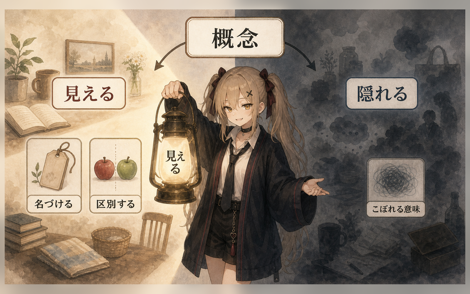 概念は、世界を分け、経験に名前を与え、同時に見えにくさも作る。